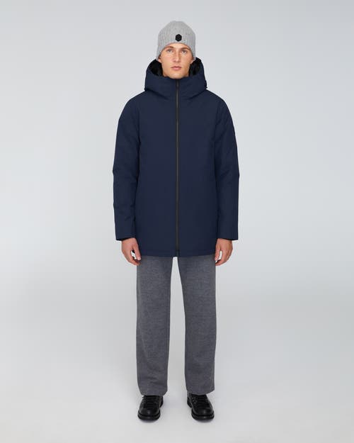 Quartz Co. Jules | Hooded Down Winter Jacket In True Navy