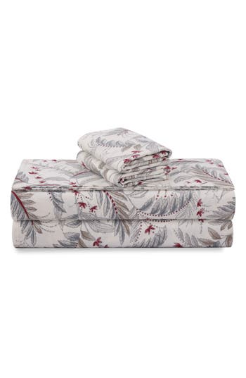Azores Home Print Cotton Flannel Sheet Set In Multi