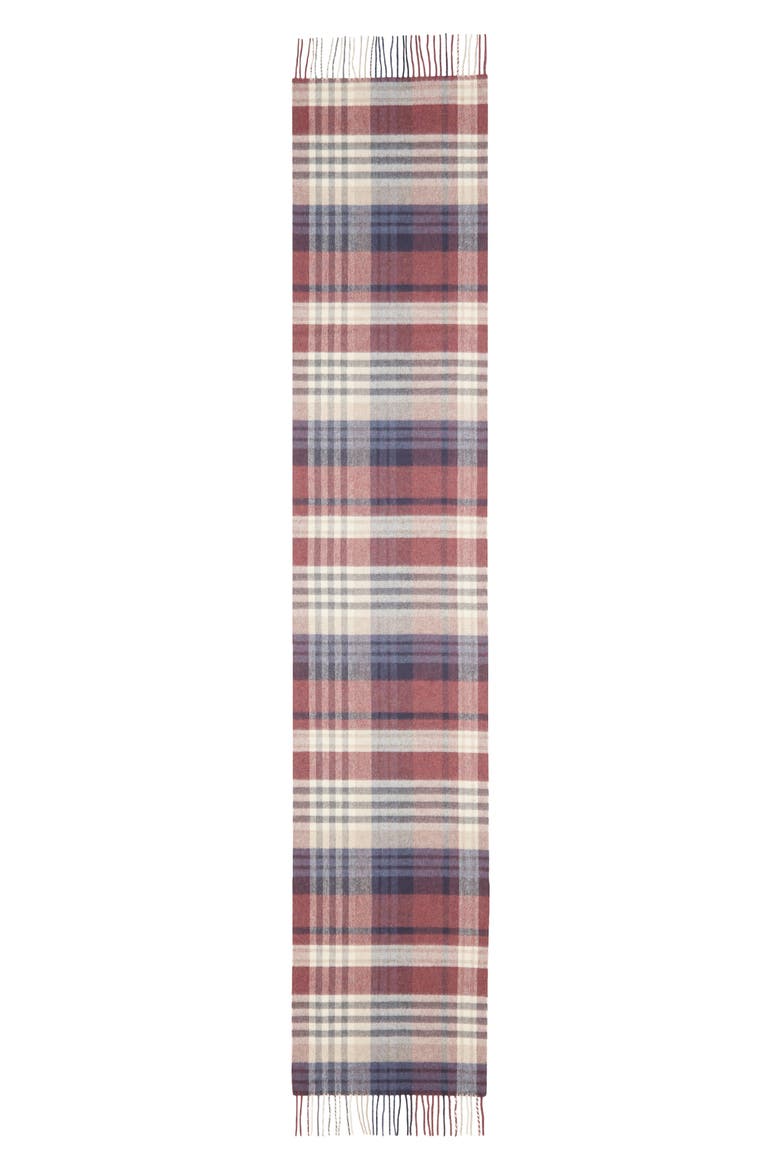 Oversize Check Cashmere Scarf, Main, color, DAMSON RU7633