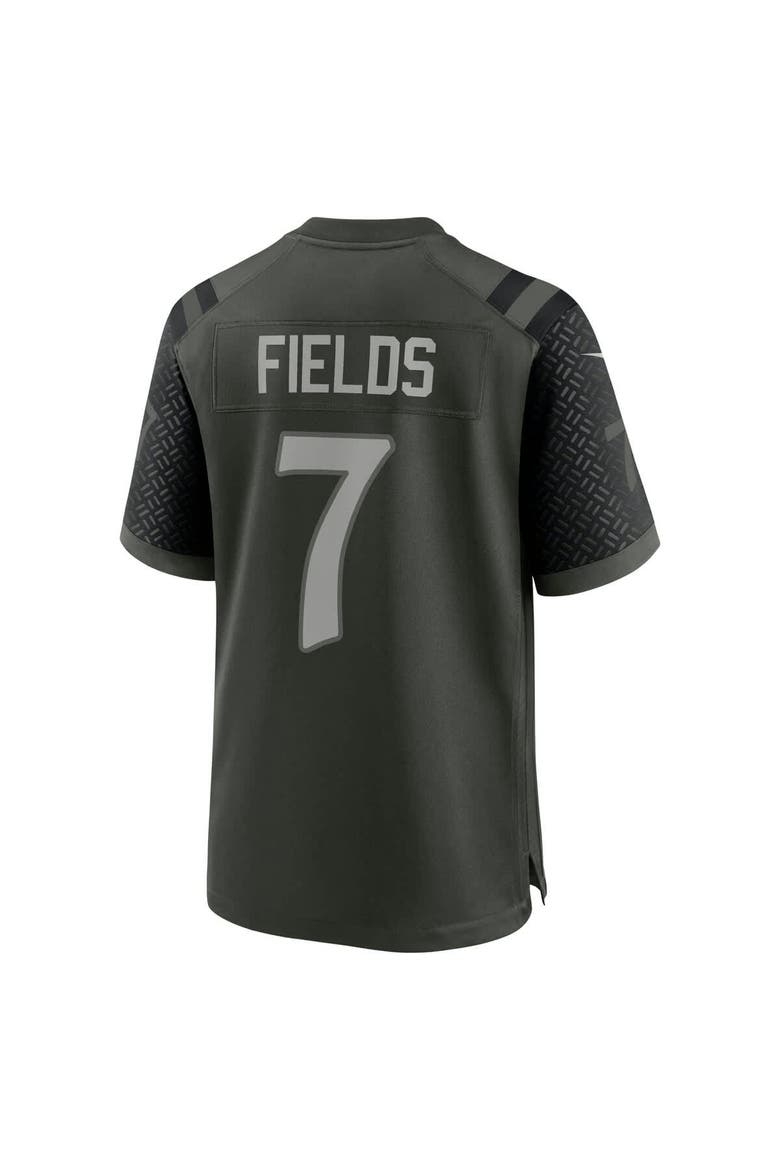 Men's Nike Justin Fields Gotham Green New York Jets 2025 Rivalries Collection Game Jersey, Alternate, color, Green