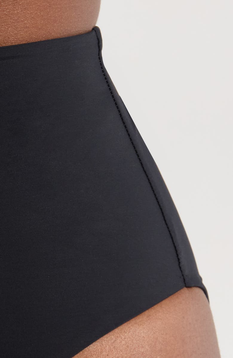 BONDI BORN Aries High Waist Bikini Bottoms, Alternate, color, Black