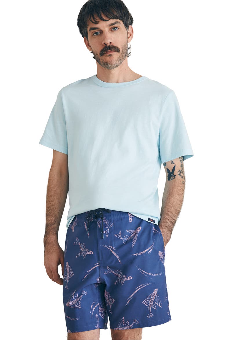 Sunwashed Board Shorts, Alternate, color, NAVY PINK WATERWAYS