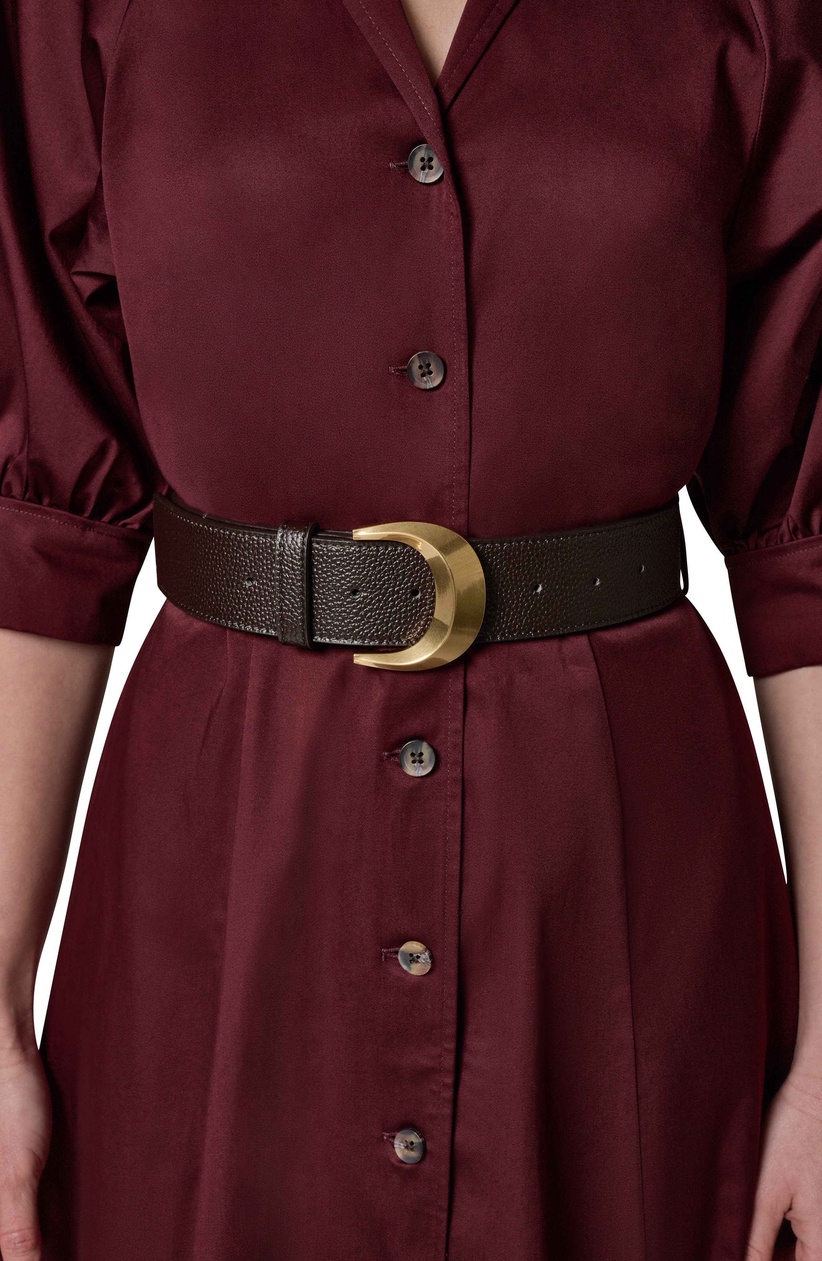 Donna Karan New York Belted Stretch Cotton Midi Shirtdress — фото 4
