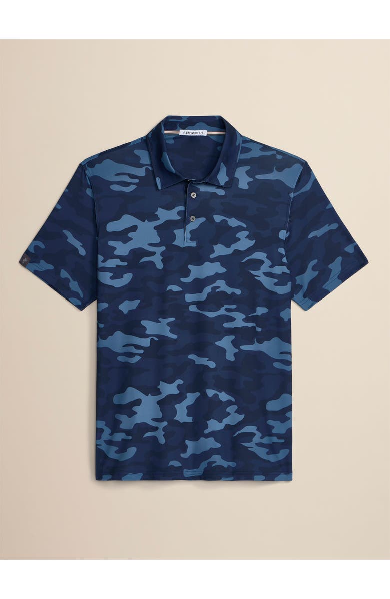 ASHWORTH GOLF Midnight Camo Polo, Main, color, Midnight