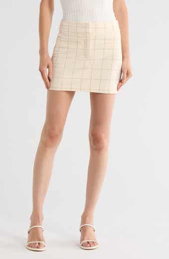 Veronica Beard Elara Windowpane Miniskirt