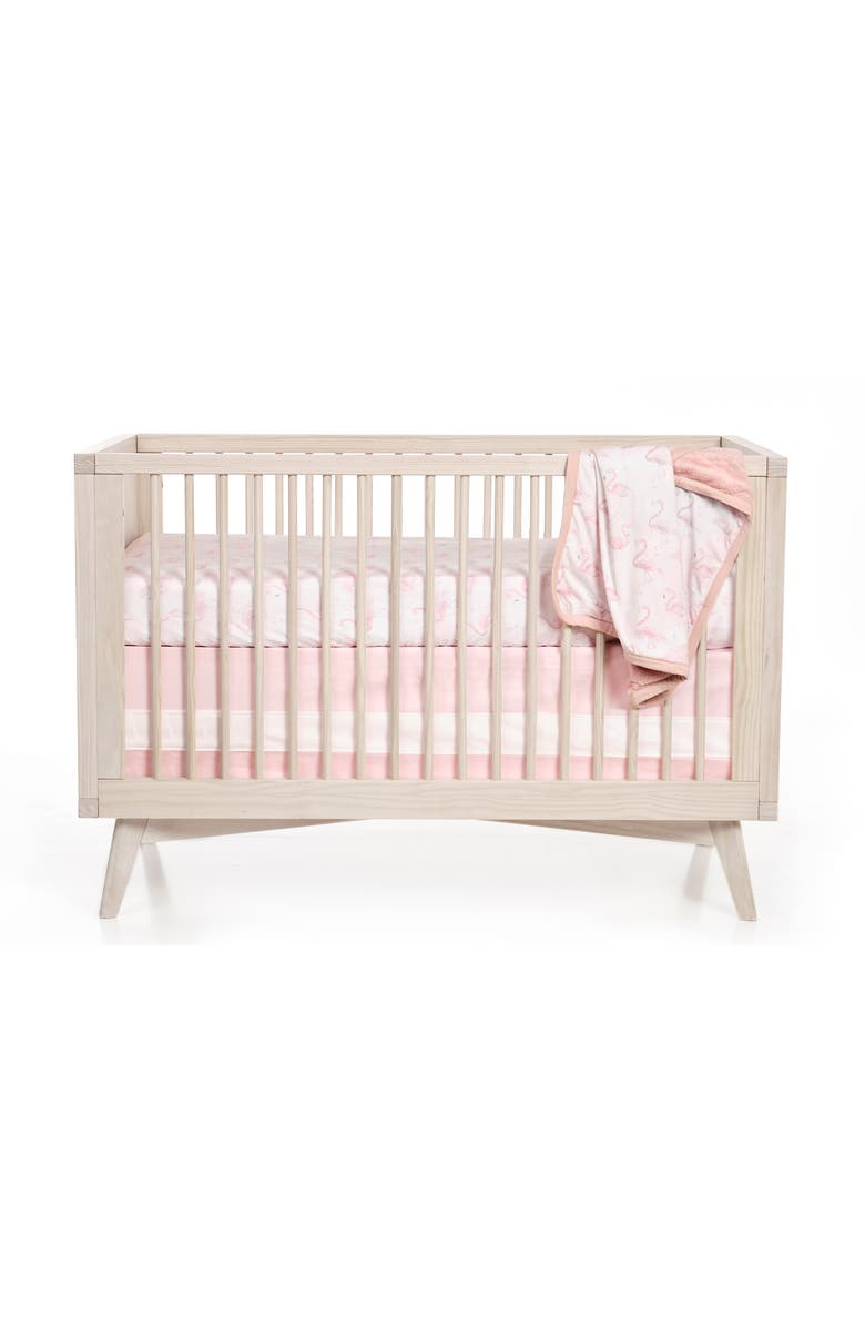 Oilo Flamingo Cuddle Blanket, Crib Skirt & Crib Sheet Set, Alternate, color, 