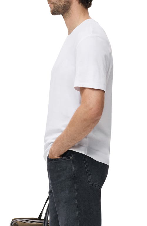 Mango Regular Fit Cotton T-shirt In White