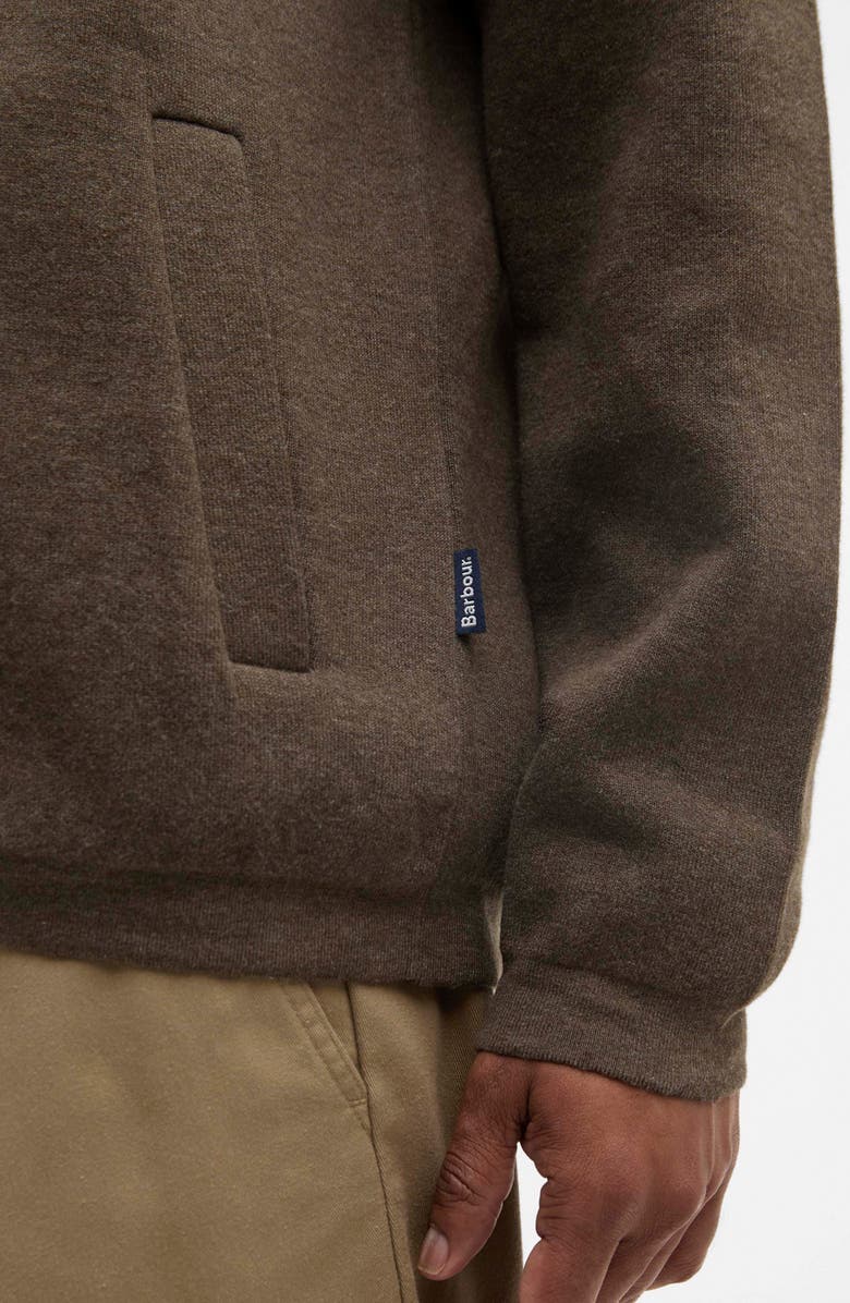 Barbour Crowcombe Cotton Zip Cardigan, Alternate, color, Olive