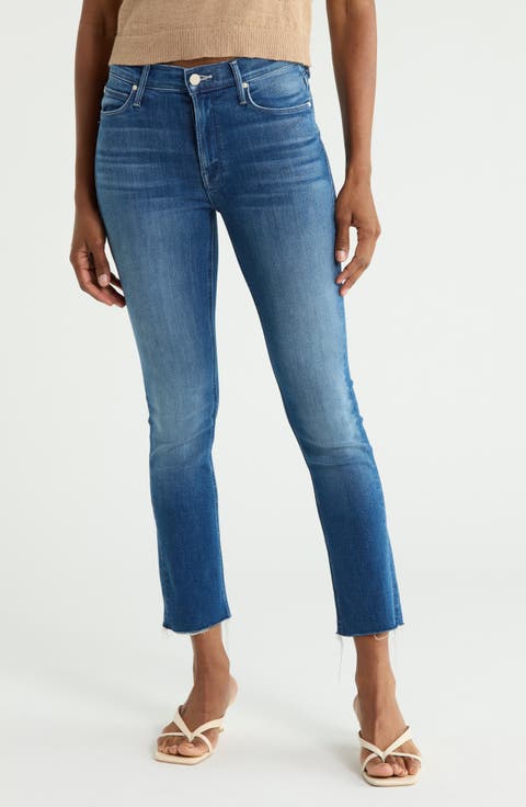 The Dazzler Mid Rise Ankle Fray Jeans