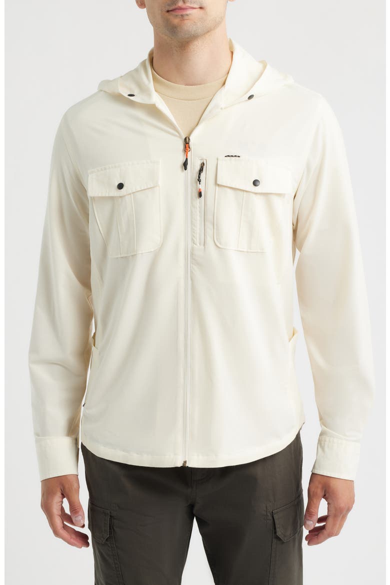 Albright UV Hooded Fishing Shirt, Alternate, color, OFF WHITE