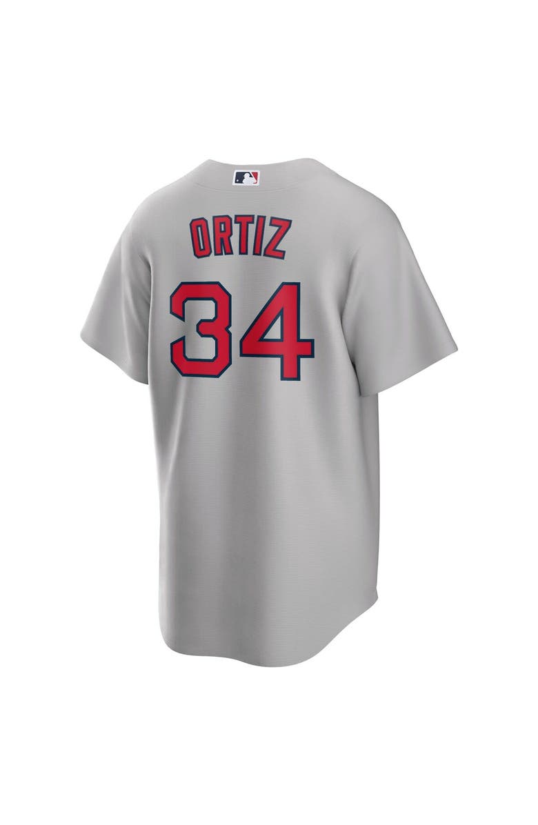 Nike Men's Nike David Ortiz Gray Boston Red Sox Road Replica Player Jersey, Alternate, color,