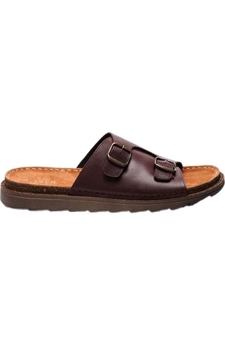 A. Veer Havana Double Strap Sandal, Alternate, color, Brown Leather