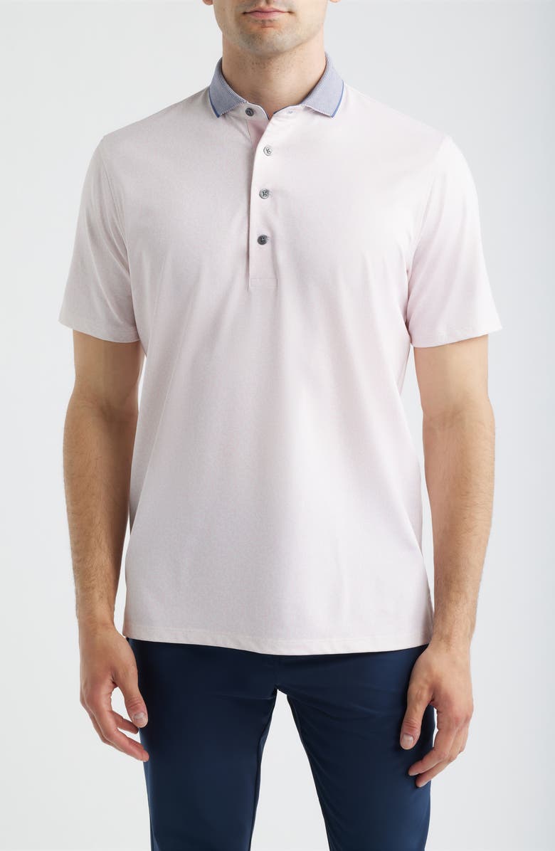 Greyson Coral Dreams Performance Polo, Main, color, Pink Sky