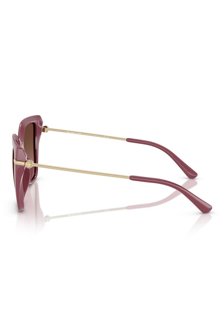 54mm Gradient Polarized Square Sunglasses, Alternate, color, BROWN GRAD