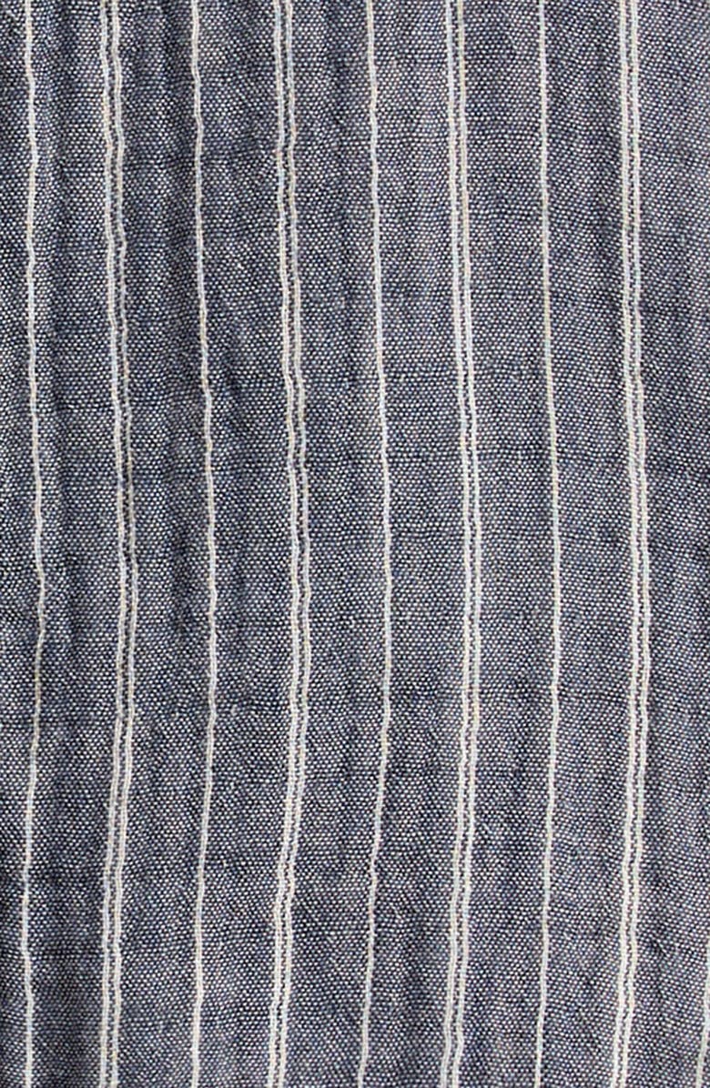 Little Planet Stripe Cotton Gauze Romper, Alternate, color, Navy Stripe