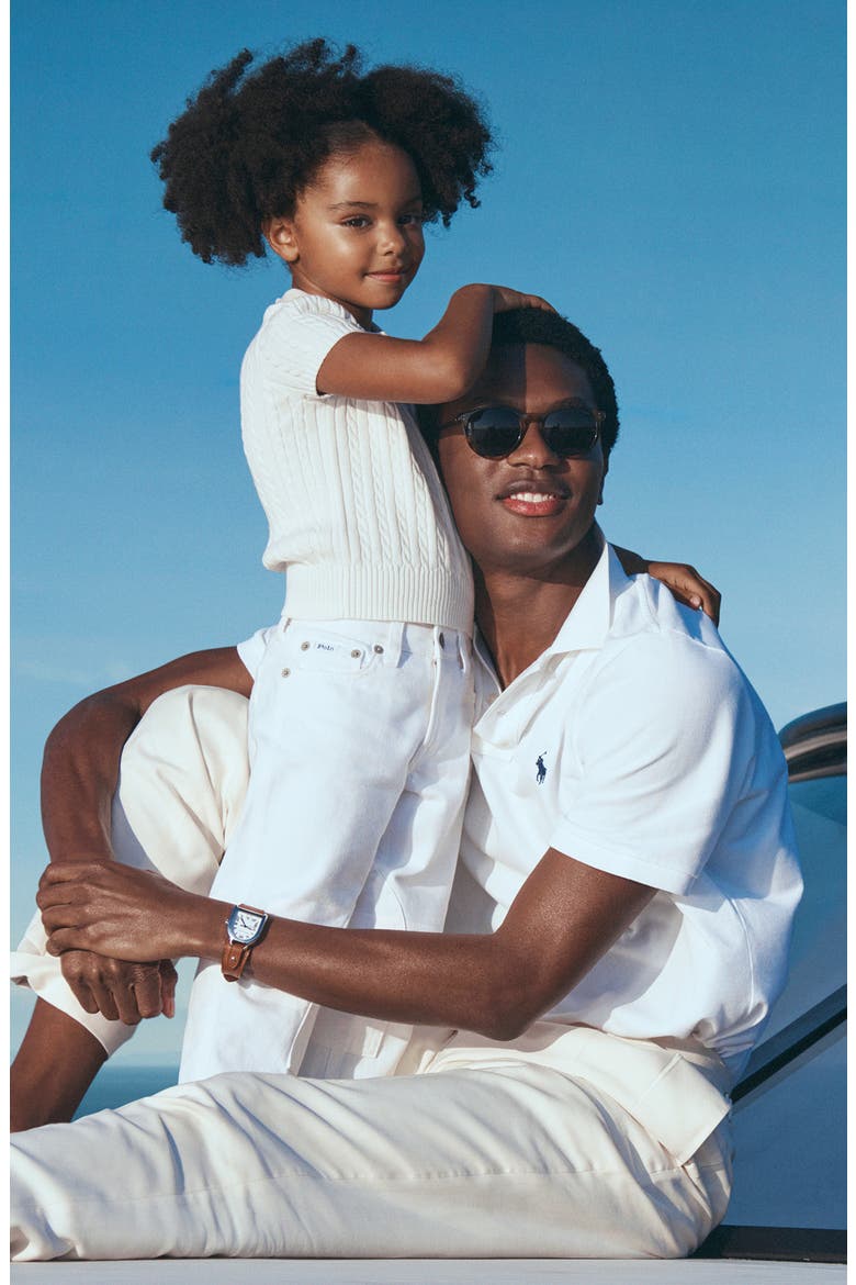The Iconic Cotton Piqué Polo, Alternate, color, WHITE