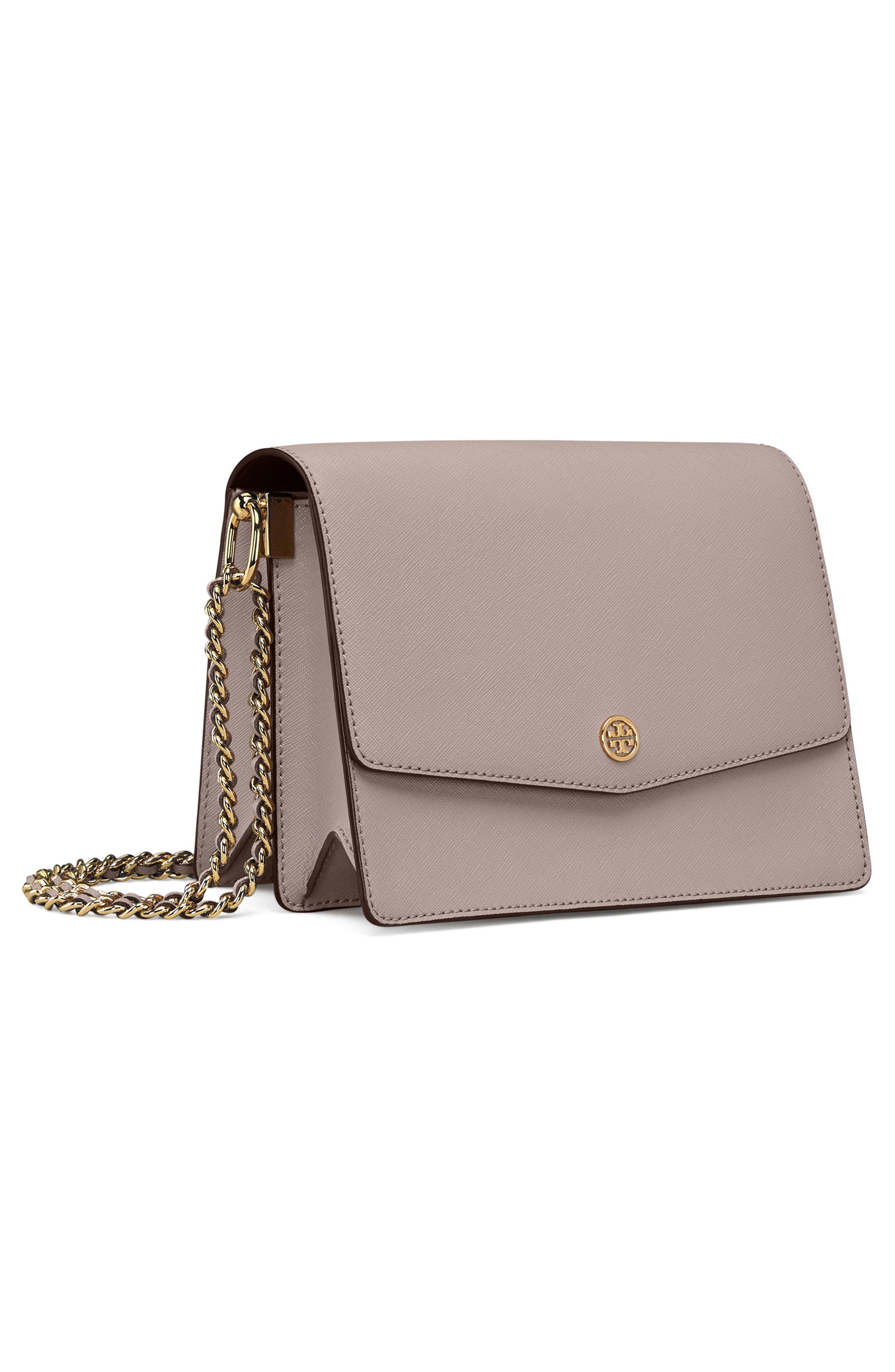 Tory Burch Robinson Convertible Leather Shoulder Bag, Alternate, color, 