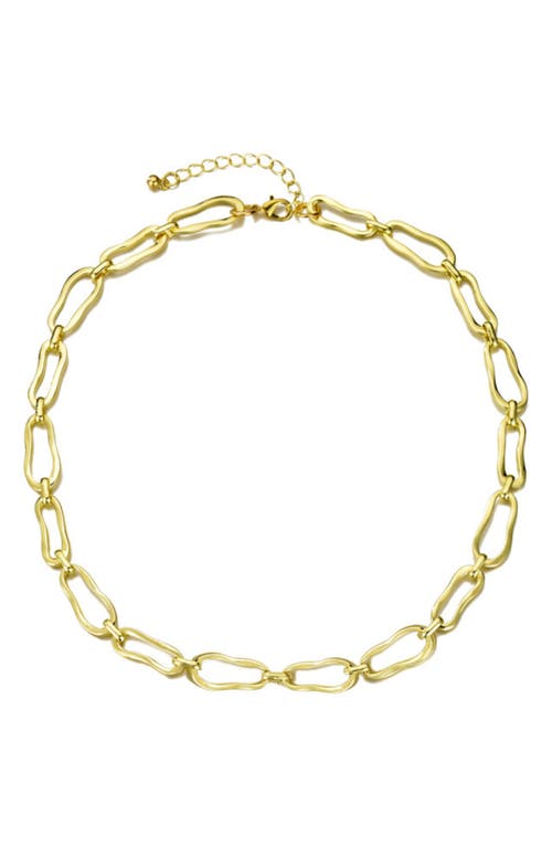 Adornia Organic Link Chain Necklace In Gold