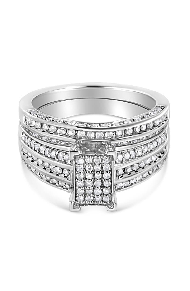 Haus of Brilliance Silver 3/4 Cttw Diamond Composite Engagement Ring, Alternate, color, White
