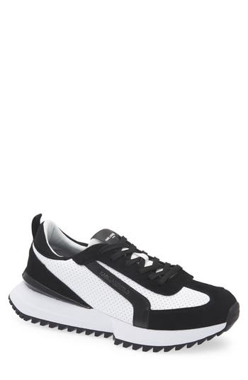 Karl Lagerfeld Paris Perforated Sneaker In Black