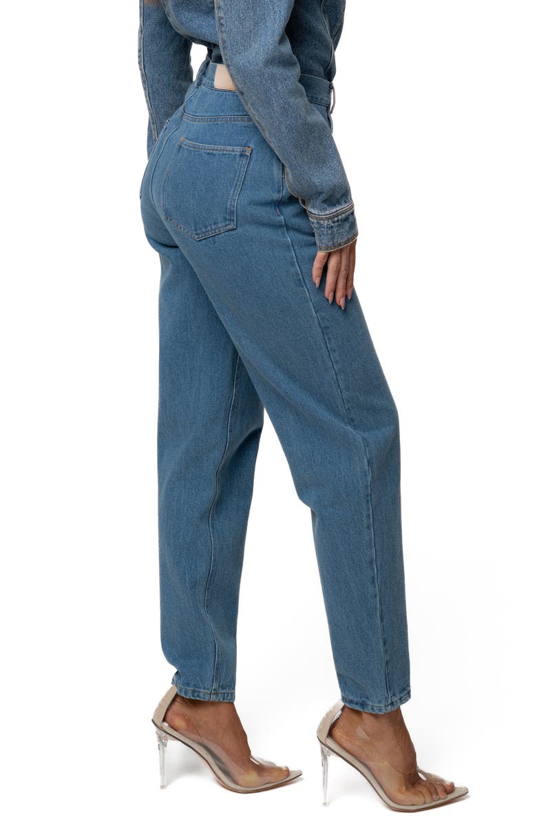 JLUXLABEL Roesia Tapered Leg Jeans, Alternate, color, Denim