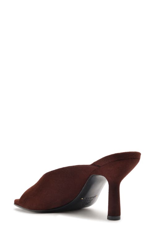 Schutz Finley Suede Mule Sandals In Brown