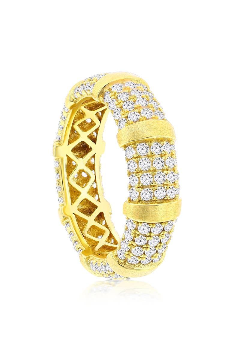 Pavé CZ Band Ring, Alternate, color, GOLD