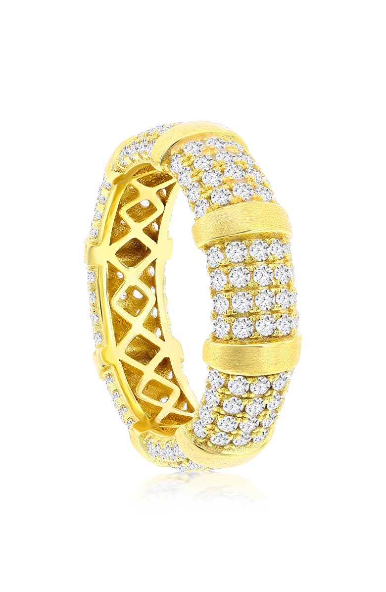 SIMONA Pavé CZ Band Ring, Alternate, color, Gold