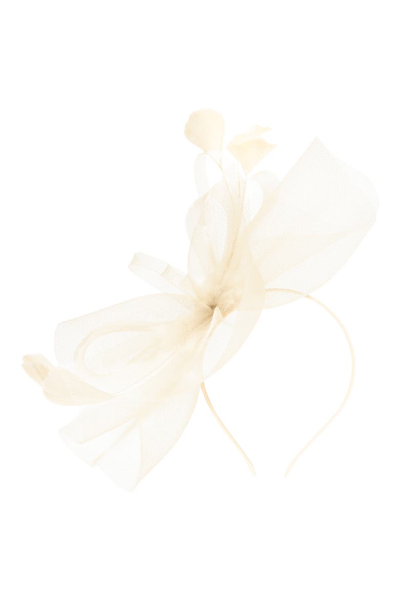 Fascinator with Feathers, Main, color, IVORY