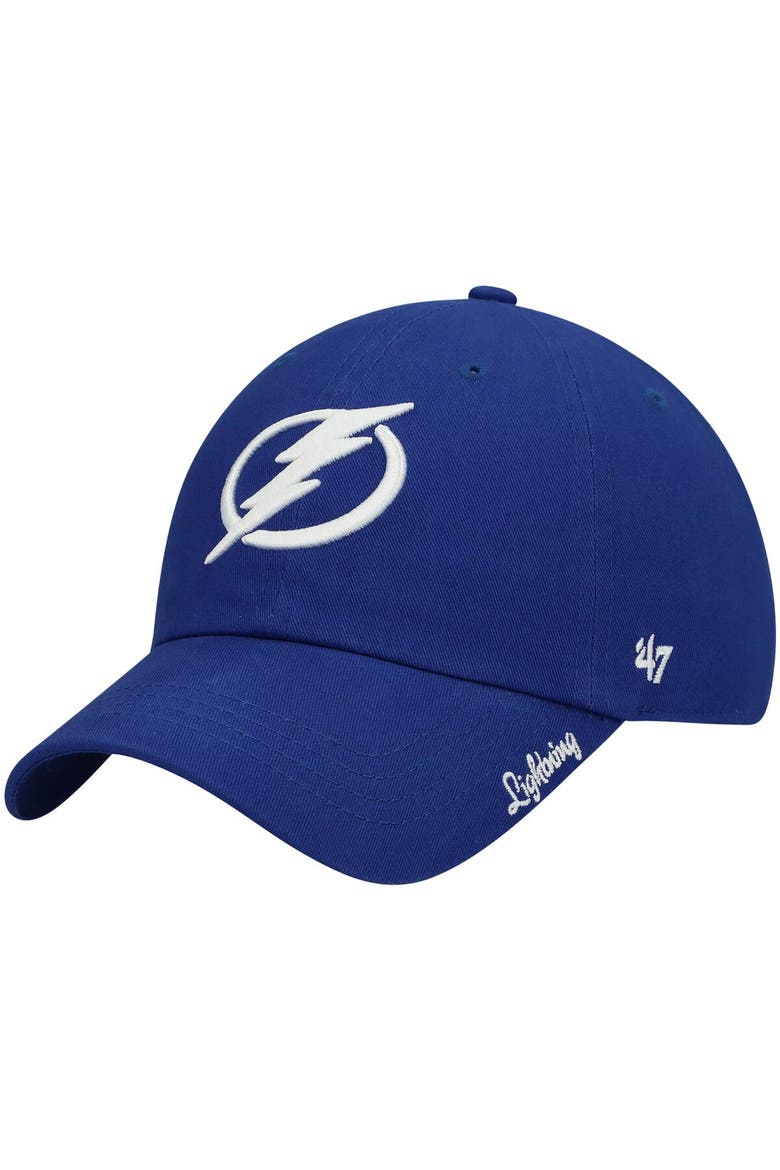 Women's '47 Blue Tampa Bay Lightning Team Miata Clean Up Adjustable Hat, Main, color, Blue