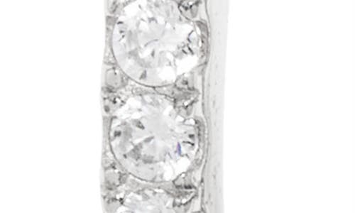Nordstrom Pavé Cubic Zirconia Hoop Earrings In Silver