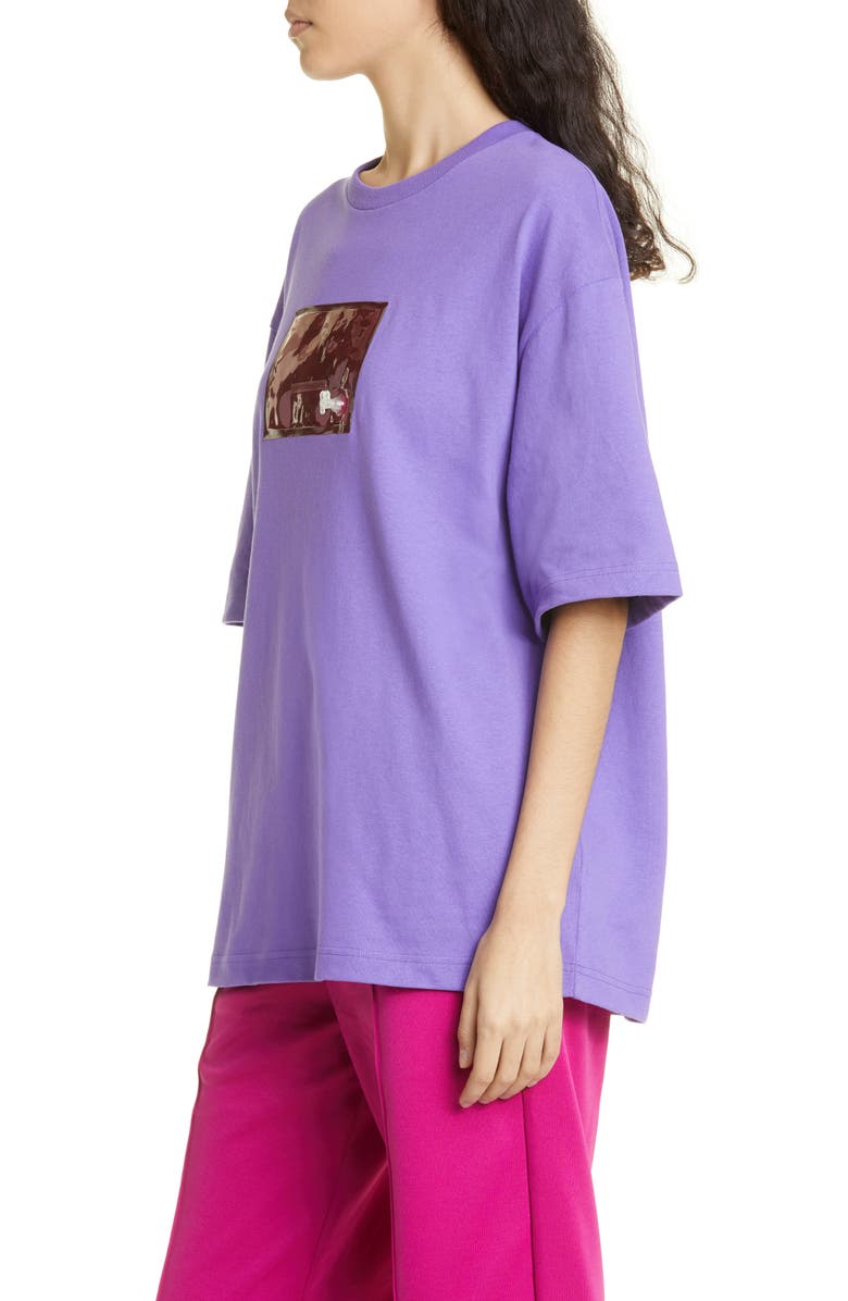 Acne Studios Exford Inflatable Logo Organic Cotton T-Shirt, Alternate, color,