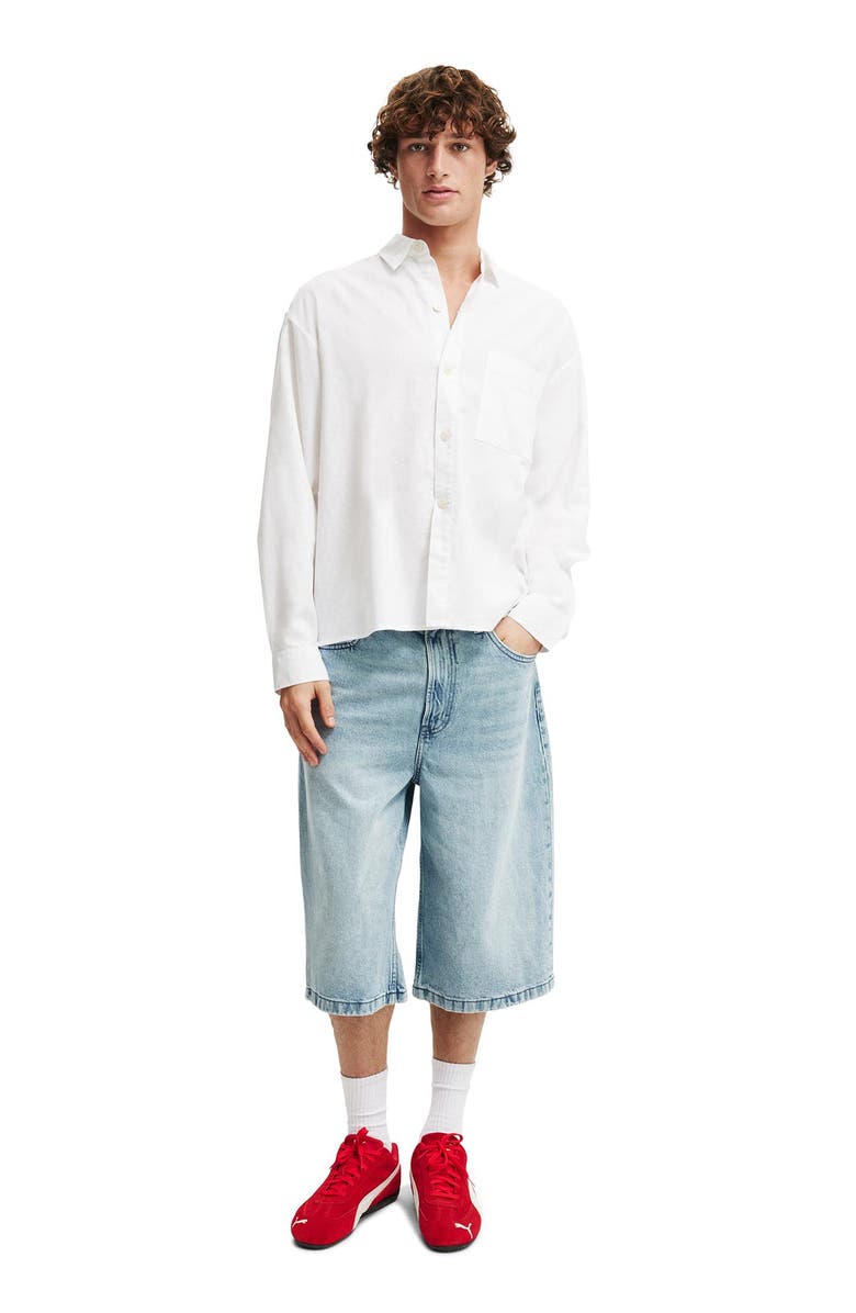 Cotton On Men's Eli Long Sleeve Shirt, Alternate, color, White