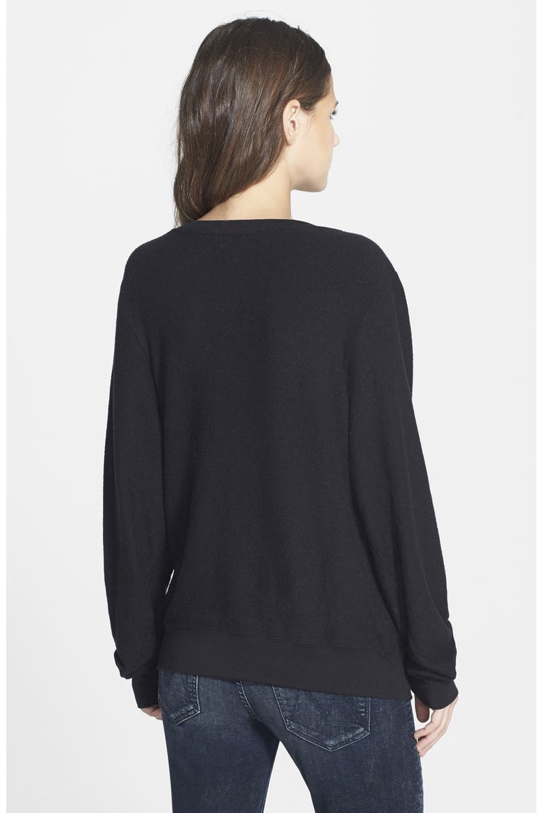'Gingerbread Man' Scented Pullover, Alternate, color, JET BLACK