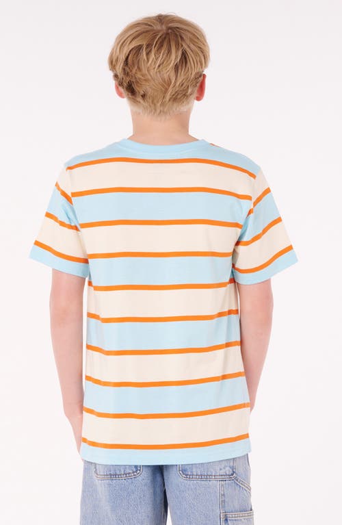 Rip Curl Kids' Island Stripe Cotton T-shirt In Blue