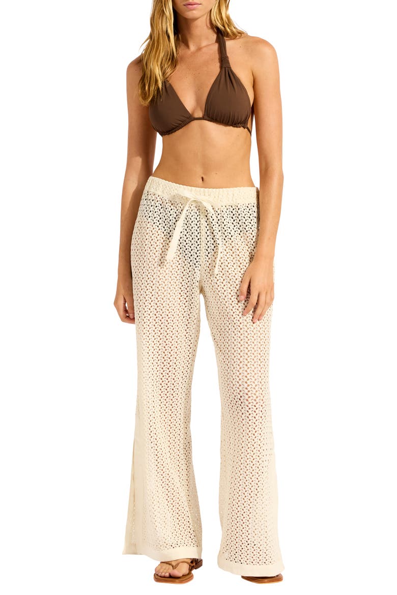 Side Split Cover-Up Pants, Main, color, ECRU