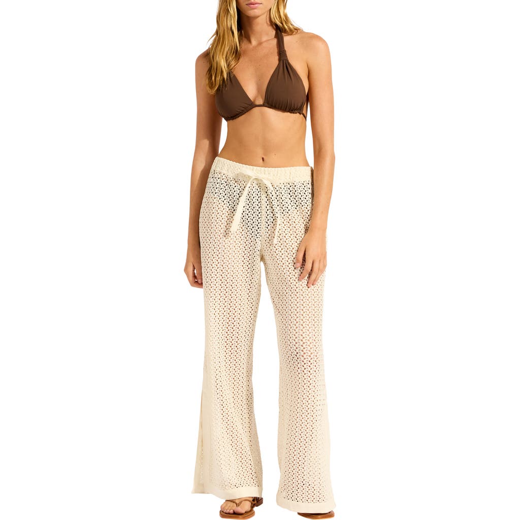 Seafolly Side Split Cover-up Pants In Neutral