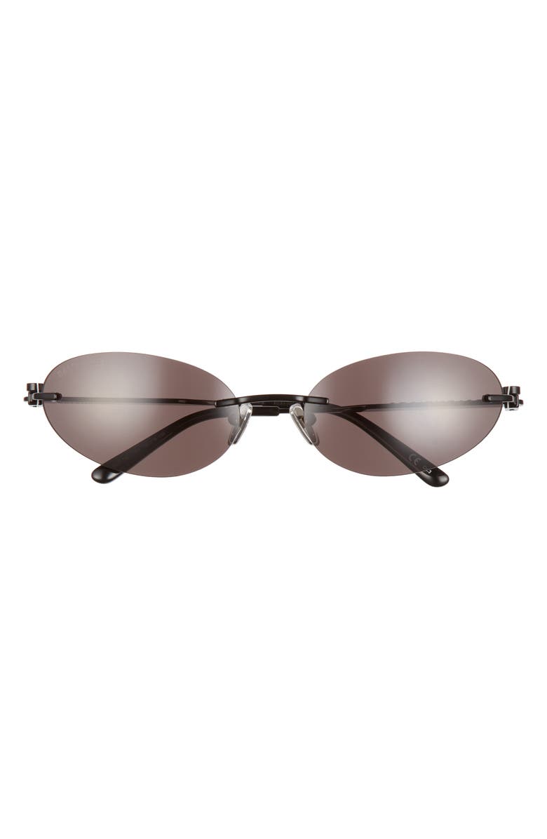 Balenciaga 60mm Oval Sunglasses, Main, color,