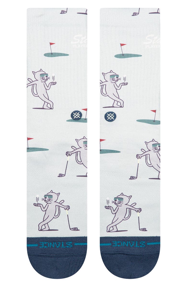 Stance Players Club Crew Socks, Alternate, color, Green