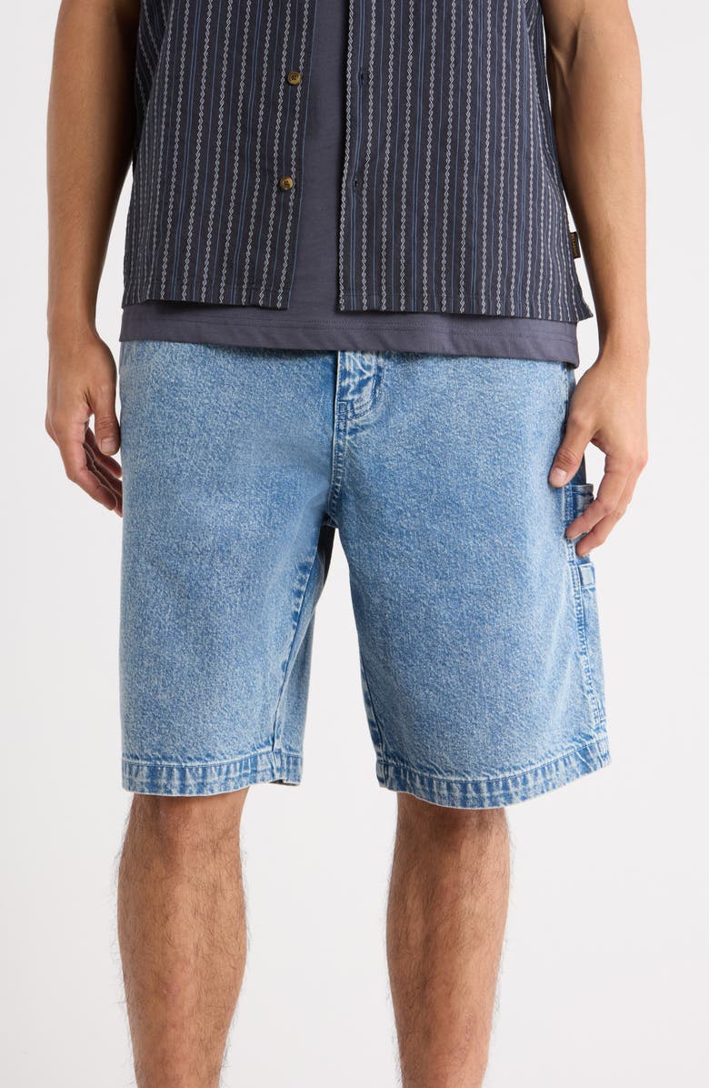 Billabong Bad Dog Cotton Denim Carpenter Shorts, Main, color, 