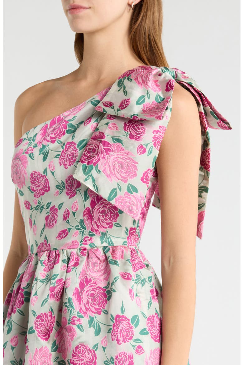 Dionne Floral Jacquard Midi Dress, Alternate, color, FLORAL