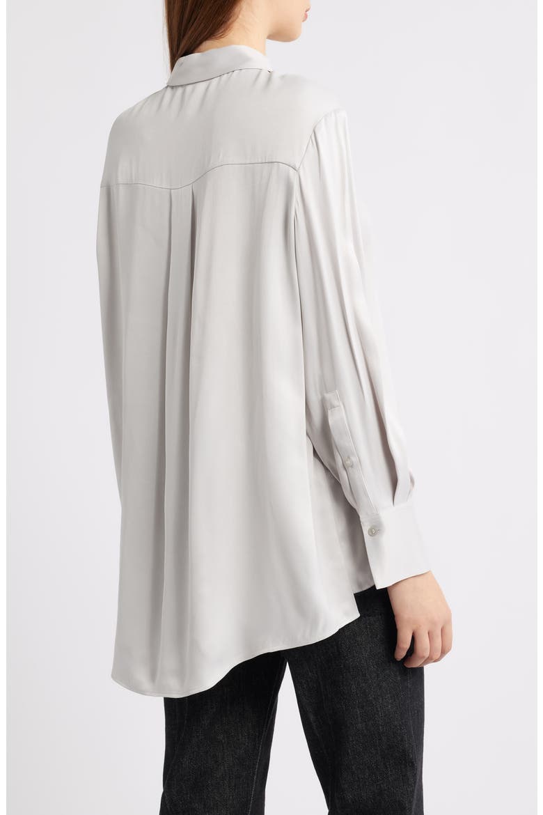 Belacey Lace Trim High-Low Tunic Shirt, Alternate, color, OPEN GY