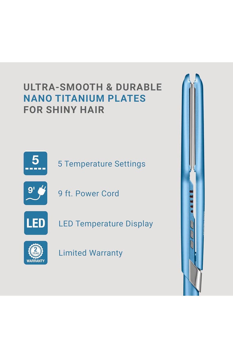 BaBylissPRO Nano Titanium 1½ " Ultra-Sleek Straightener, Alternate, color, Blue