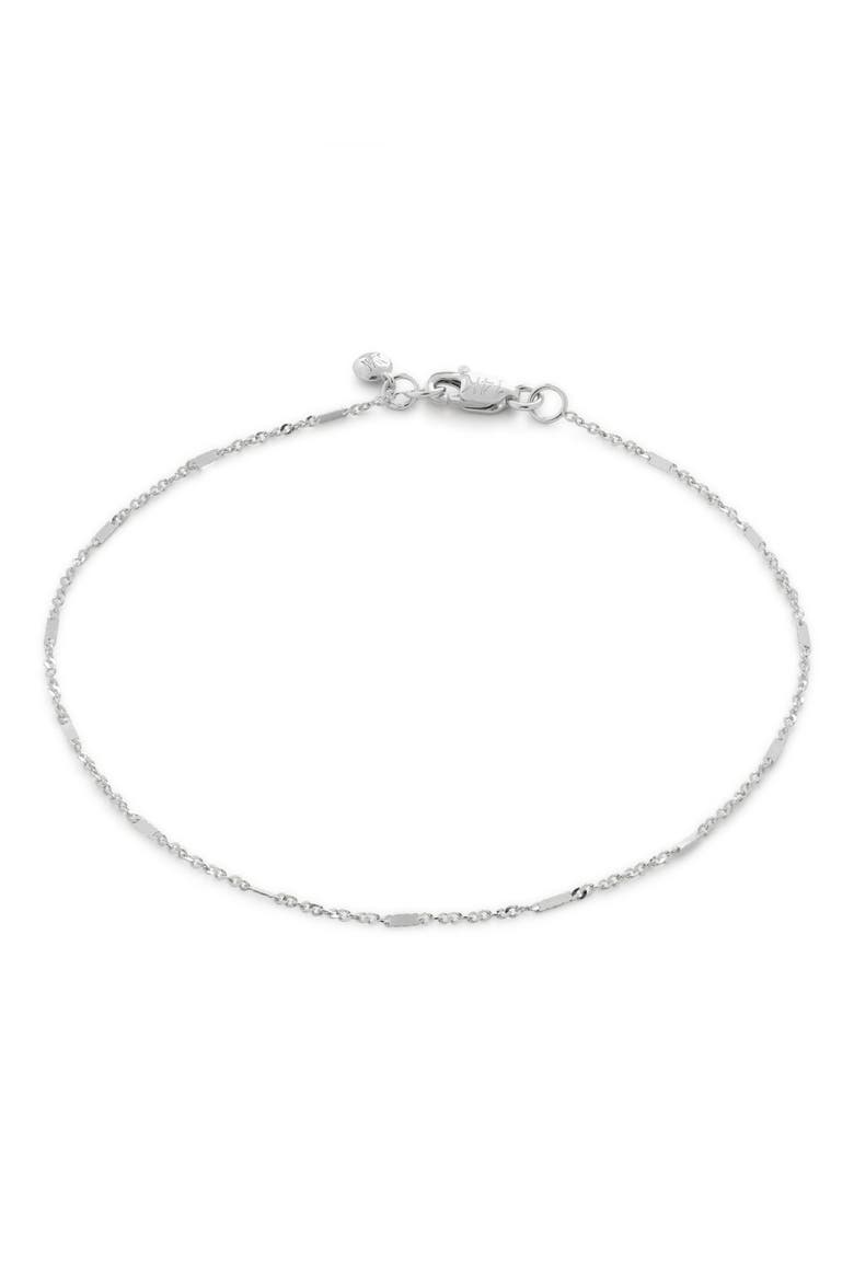 Shimmer Chain Bracelet, Main, color, 14KT SOLID WHITE GOLD
