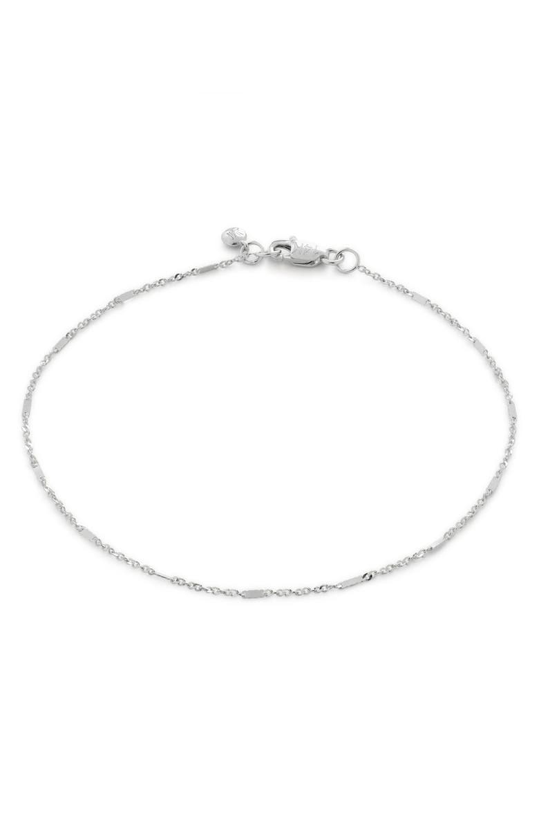 Monica Vinader Shimmer Chain Bracelet, Main, color, 14Kt Solid White Gold