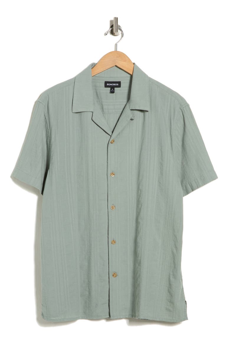 One Fit Button Front Shirt, Alternate, color, SLATE GRAY