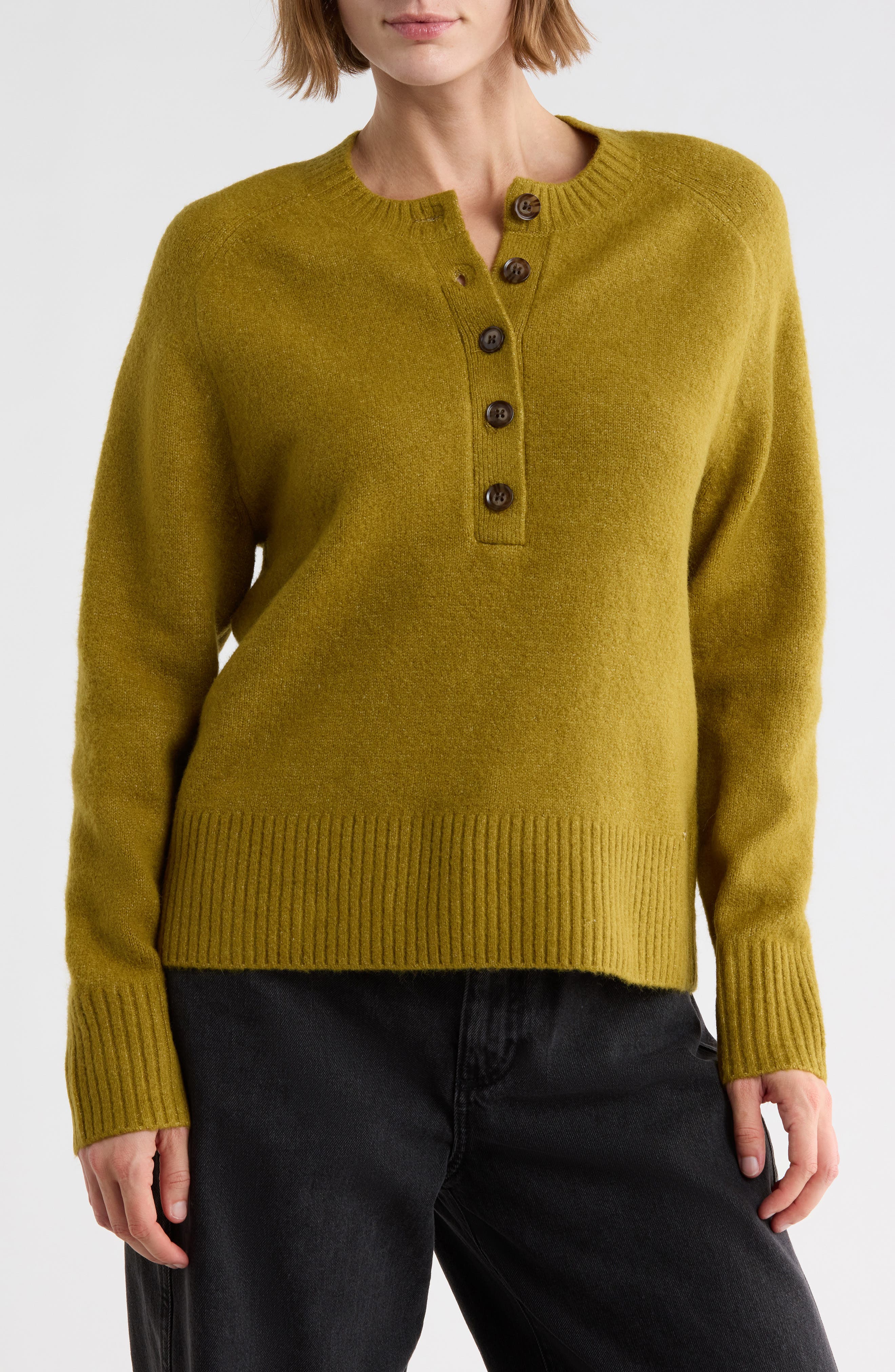 Crewneck Henley Sweater