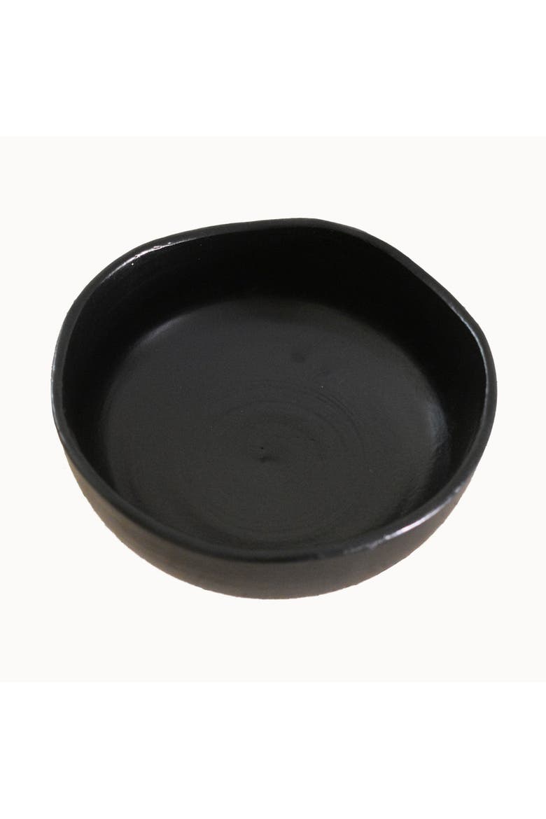 Handcrafted Modern Ceramic Serving Bowl, Alternate, color, Black