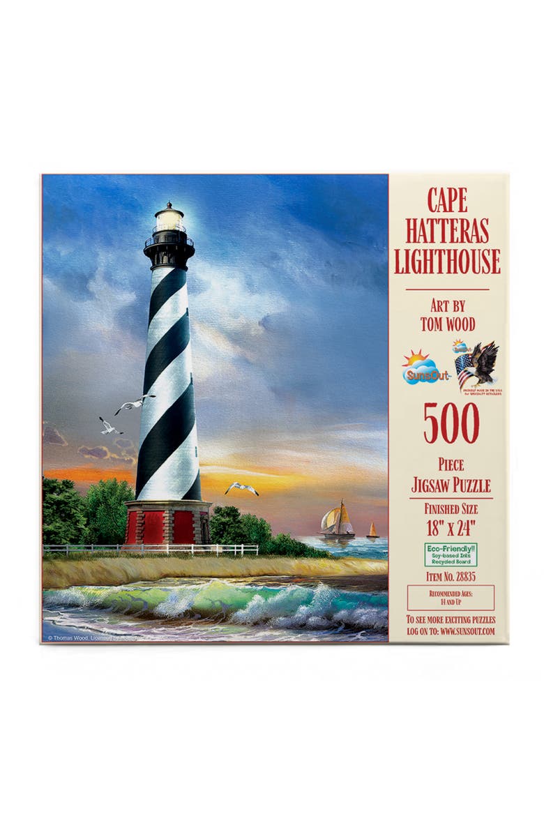 Cape Hatteras Lighthouse 500 piece Jigsaw Puzzle for Adults, Alternate, color, Multicolor
