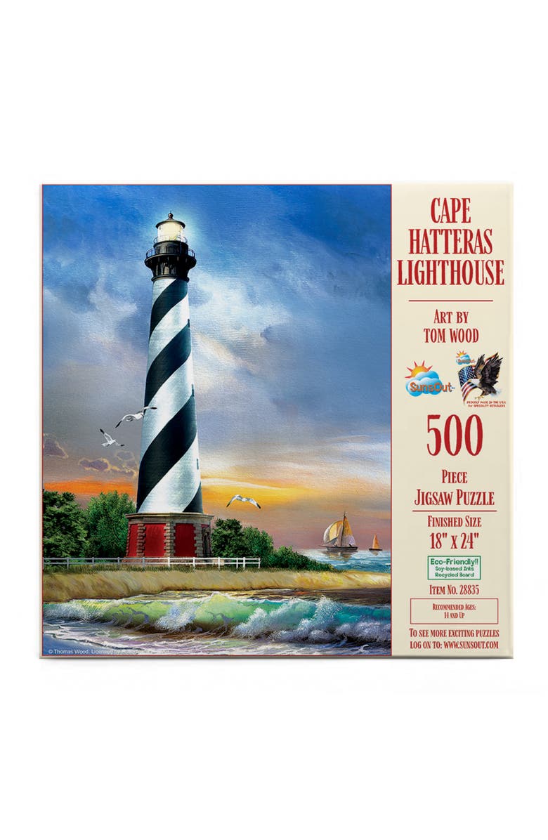 Sunsout Cape Hatteras Lighthouse 500 piece Jigsaw Puzzle for Adults, Alternate, color, Multicolor